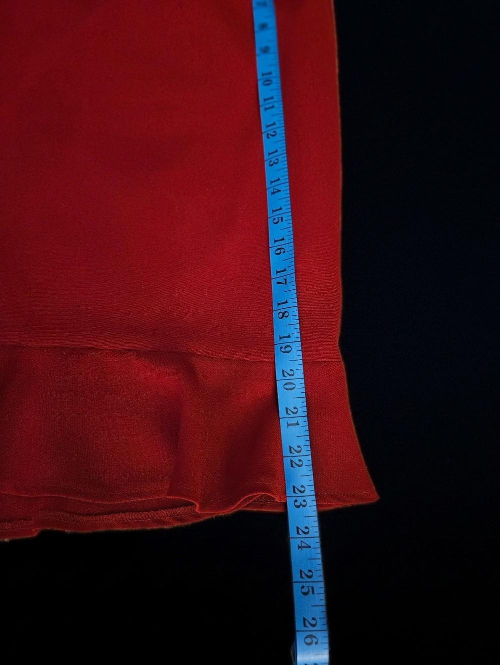 Dress Barn Red Skirt Set - Classic Tailored Jacket & Ruffle Hem Skirt - Picture 11 of 14